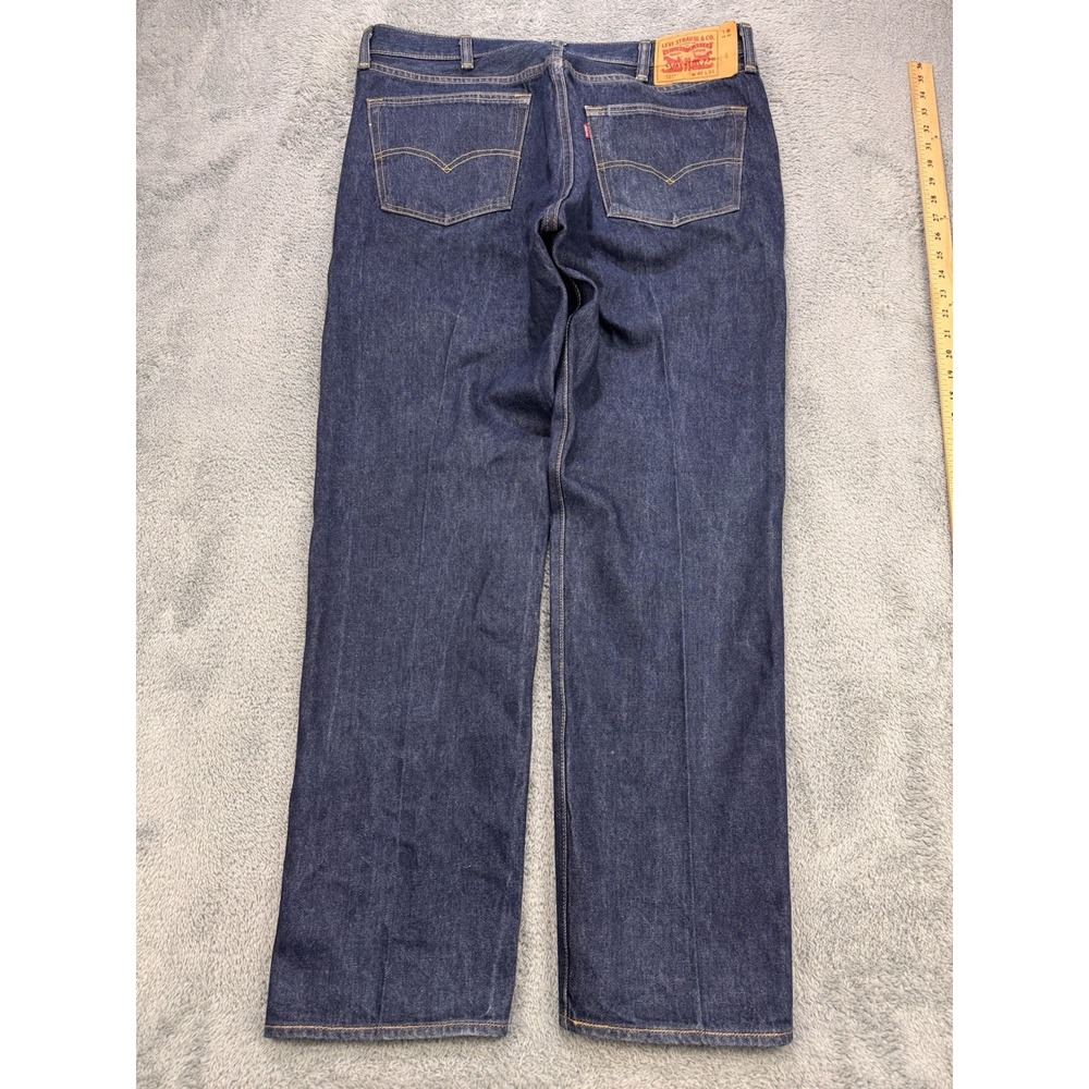 Levi's 501 Jeans Men 40(38)x34 Blue Pressed Original Straight Fit Dark Denim* - Picture 2 of 9